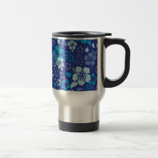 Hibiscus Flower Pattern Stainless Steel Travel Mug