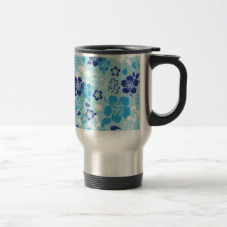 Hibiscus Flower Pattern Stainless Steel Travel Mug