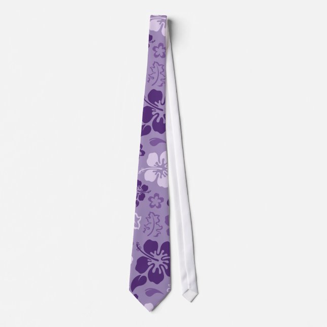 Hibiscus Flower Pattern Tie (Front)