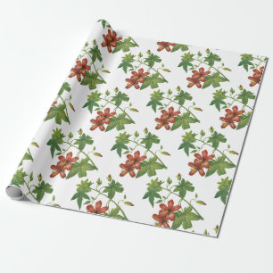 Hibiscus Flower Pattern Wrapping Paper
