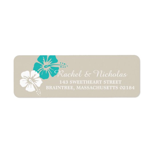 Hibiscus Flower | Return Address Return Address Label
