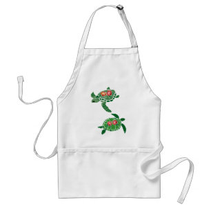 Hibiscus flower sea turtle apron