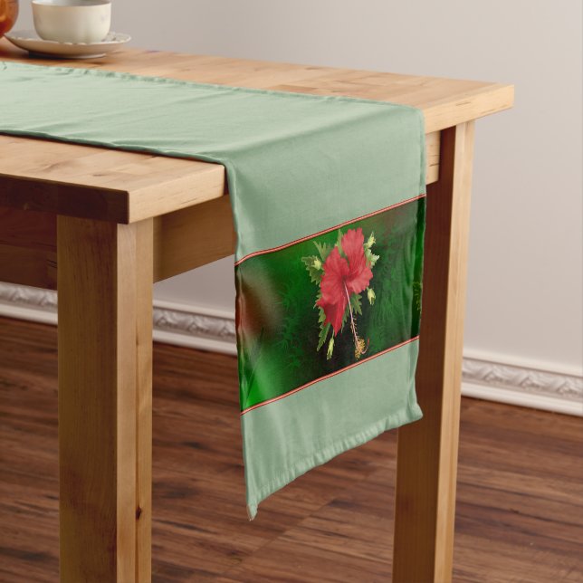 Hibiscus Flower Short Table Runner (In Situ)