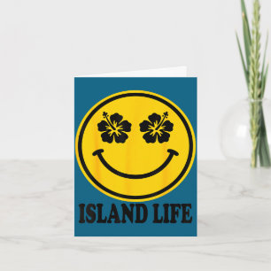 Hibiscus flower smile island beach summer hawaii card