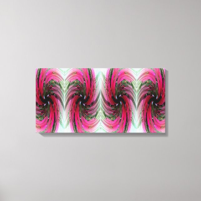 Hibiscus Flower Swirl X 4 Wrapped Canvas (Front)