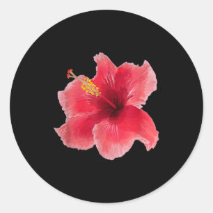 Hibiscus Flower, Tee Coquette 90s Vintage Gift Wom Classic Round Sticker
