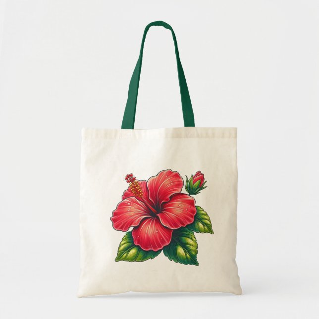Hibiscus Flower Tote Bag (Front)