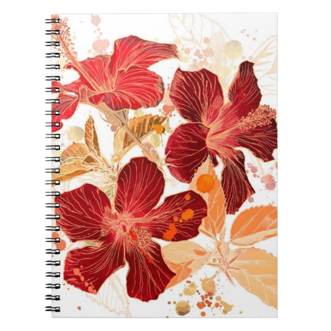 Hibiscus flower - watercolor paint 2 notebook (Front)