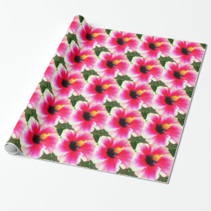 Hibiscus flower wrapping paper