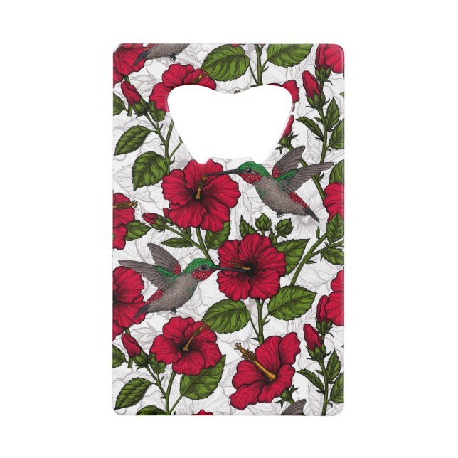 Hibiscus flowers and hummingbirds (Front)