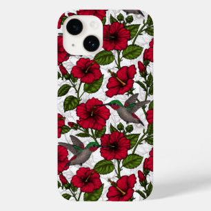 Hibiscus flowers and hummingbirds Case-Mate iPhone 14 case