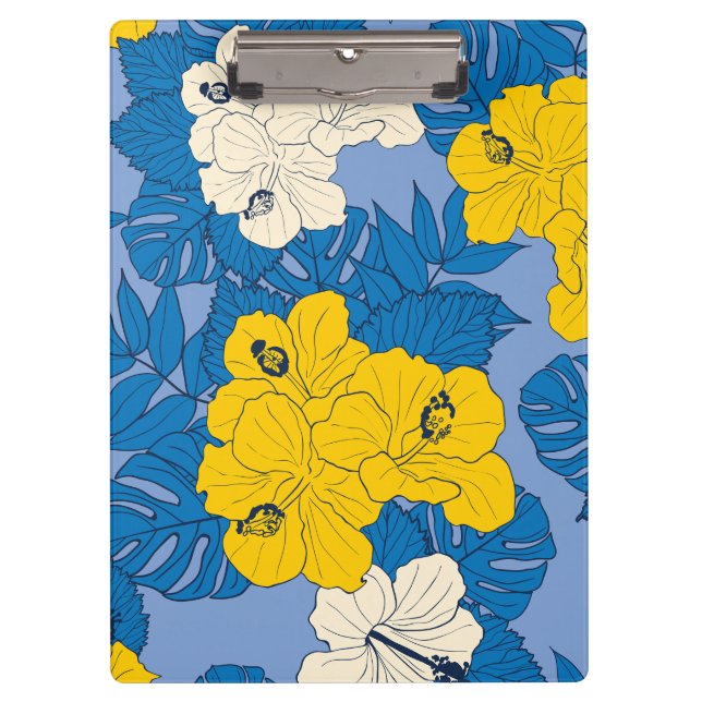 Hibiscus flowers and leaves   clipboard (Front)