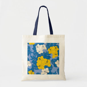 Hibiscus flowers and leaves   tote bag
