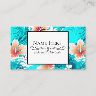 Hibiscus flowers at the beach business card