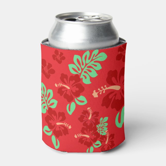Hibiscus Flowers Can Cooler (Can Front)