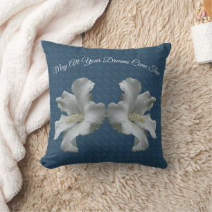 Hibiscus Flowers Dreams Come True Inspirational Cushion