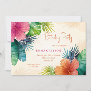 Hibiscus Flowers Invitation