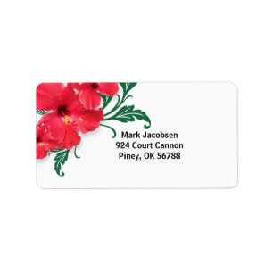 Hibiscus Flowers Label