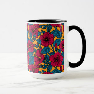 Hibiscus flowers mug