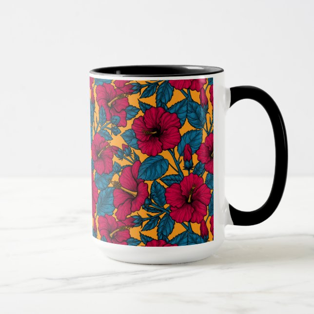 Hibiscus flowers mug (Right)