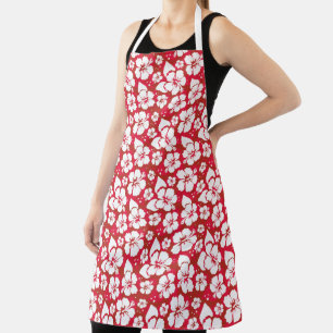 Hibiscus Flowers Pattern Apron