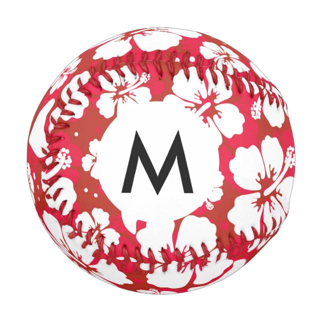 Hibiscus Flowers Pattern Baseball (Front Left)