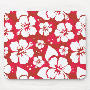 Hibiscus Flowers Pattern Mouse Mat