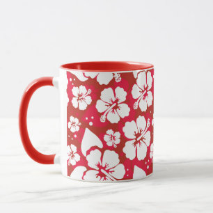 Hibiscus Flowers Pattern Mug