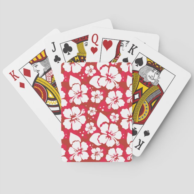 Hibiscus Flowers Pattern Playing Cards (Back)