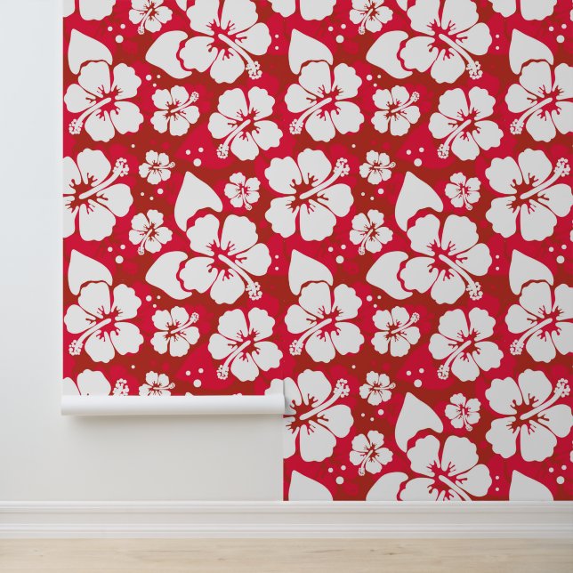 Hibiscus Flowers Pattern Wallpaper (Application)