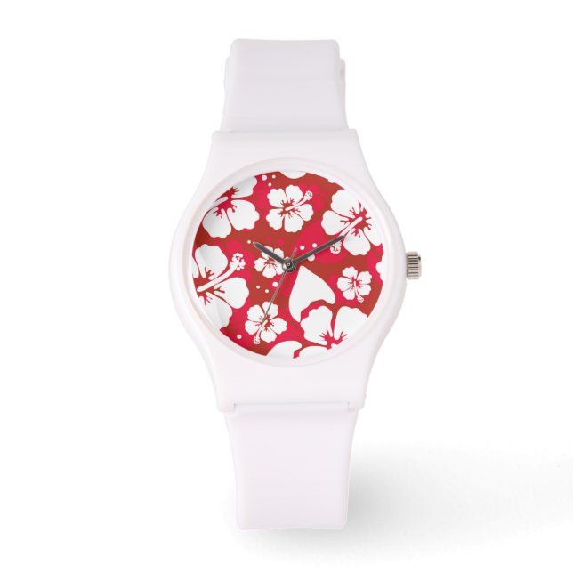 Hibiscus Flowers Pattern Watch (Front)