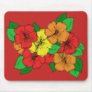 Hibiscus Flowers ROY Mouse Mat