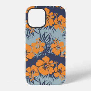 Hibiscus flowers seamless pattern,Vintage floral w iPhone 12 Case