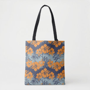 Hibiscus flowers seamless pattern,Vintage floral w Tote Bag