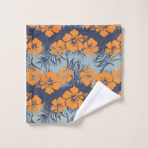 Hibiscus flowers seamless pattern,Vintage floral w Wash Cloth
