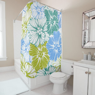 Hibiscus Flowers Shower Curtain