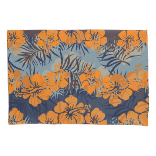 Hibiscus Flowers: Vintage Floral Wallpaper Pillowcase