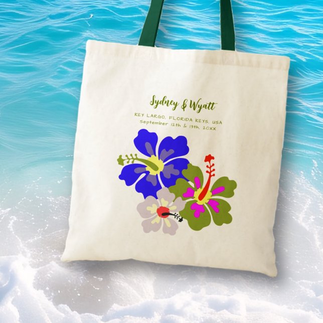 Hibiscus Flowers Wedding Welcome Tote Bag (Creator Uploaded)