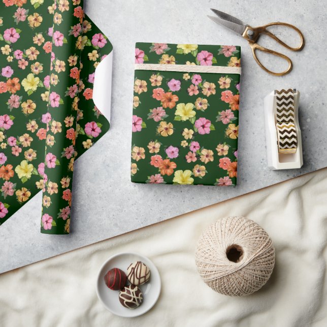 Hibiscus Flowers 🌺 Wrapping Paper (Crafts)