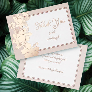 Hibiscus Foil All Occasion Elegant Thank You 