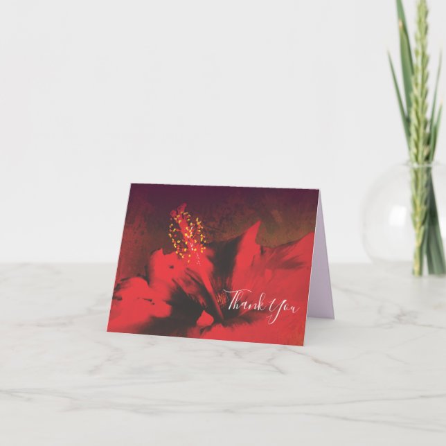 hibiscus funeral thank you card (Front)