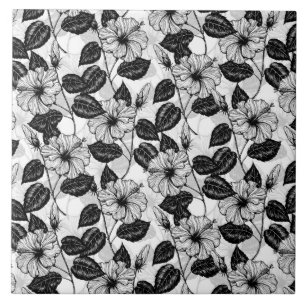 Hibiscus garden tile