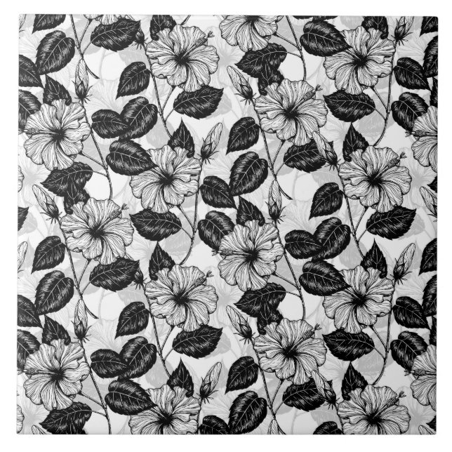 Hibiscus garden tile (Front)