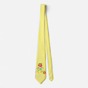 Hibiscus & Gecko Decor + your background color Tie
