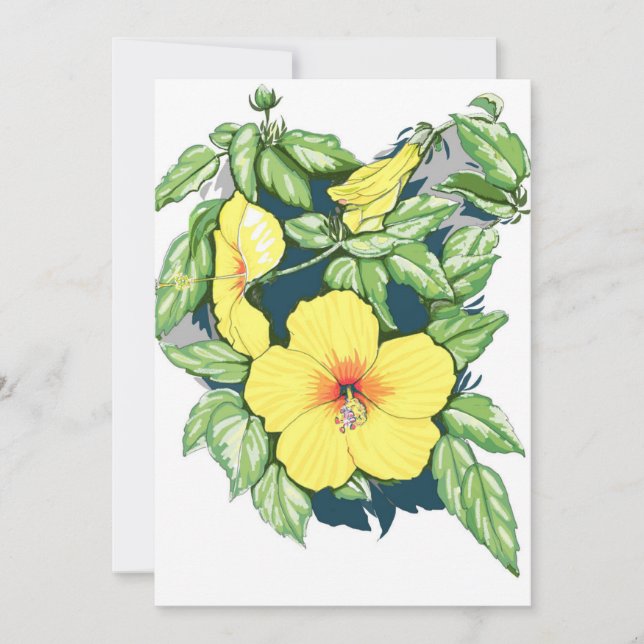 Hibiscus Greeting Card (Front)