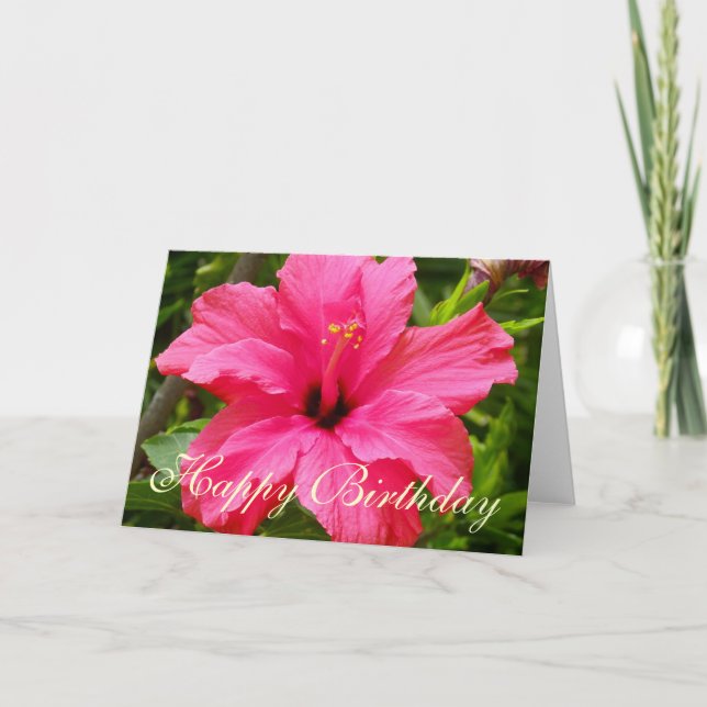 Hibiscus - Happy Birthday Card (Front)