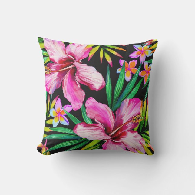 Hibiscus Hawaii Flower Pillow (Front)