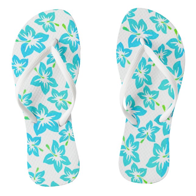 Hibiscus Hawaiian pattern  flip flops (Footbed)
