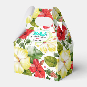 Hibiscus Hawaiian Tropical Floral Party Favour Box
