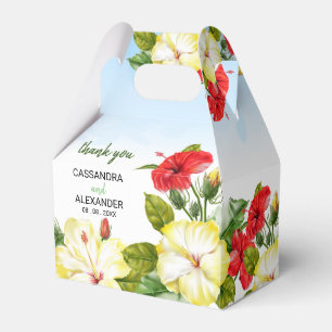 Hibiscus Hawaiian Tropical Floral Wedding Favour Box